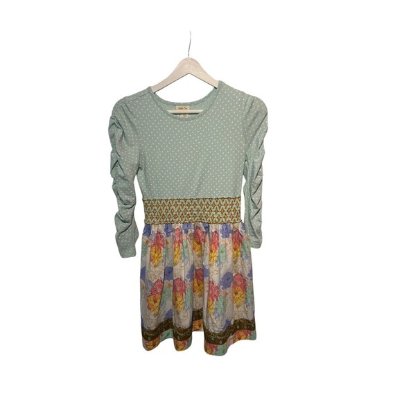 Matilda Jane Girls' Sitting Pretty Dress  Polka Dot Floral Size 12 EUC - Picture 2 of 12